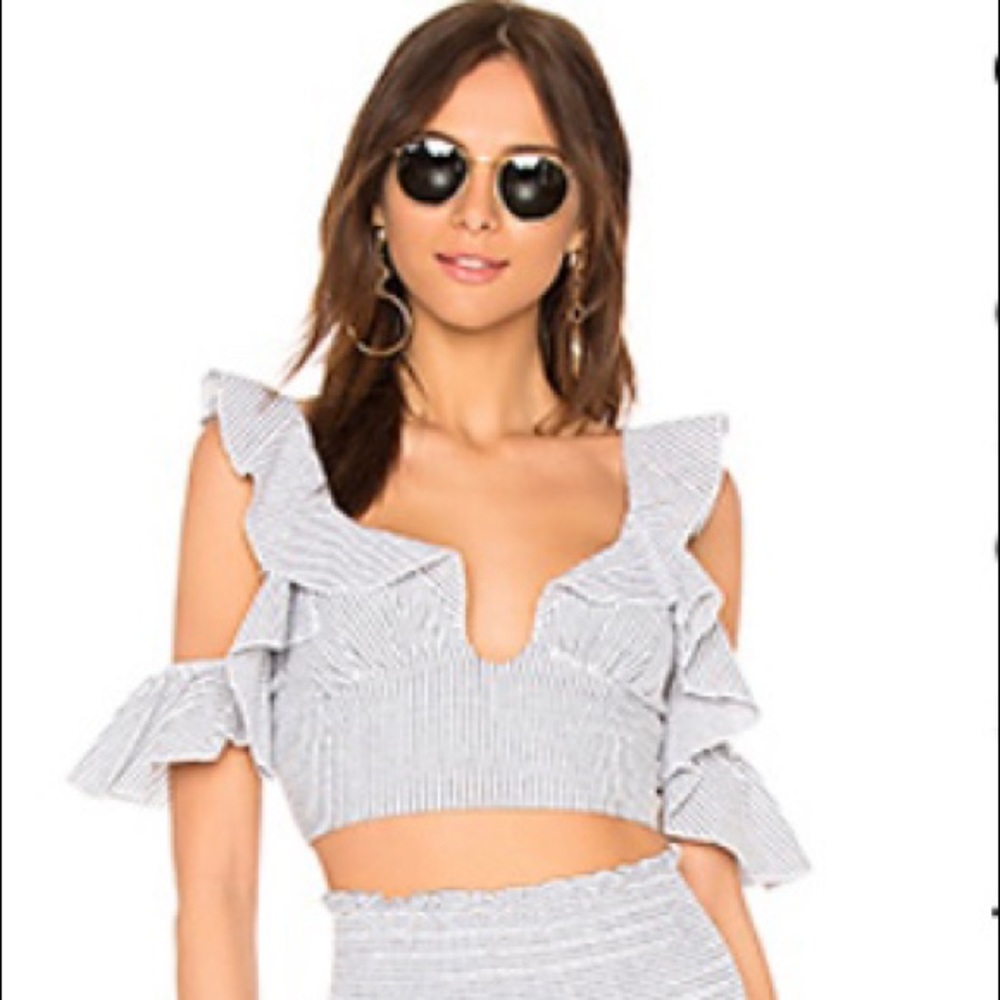 Blue Life call me ruffle top